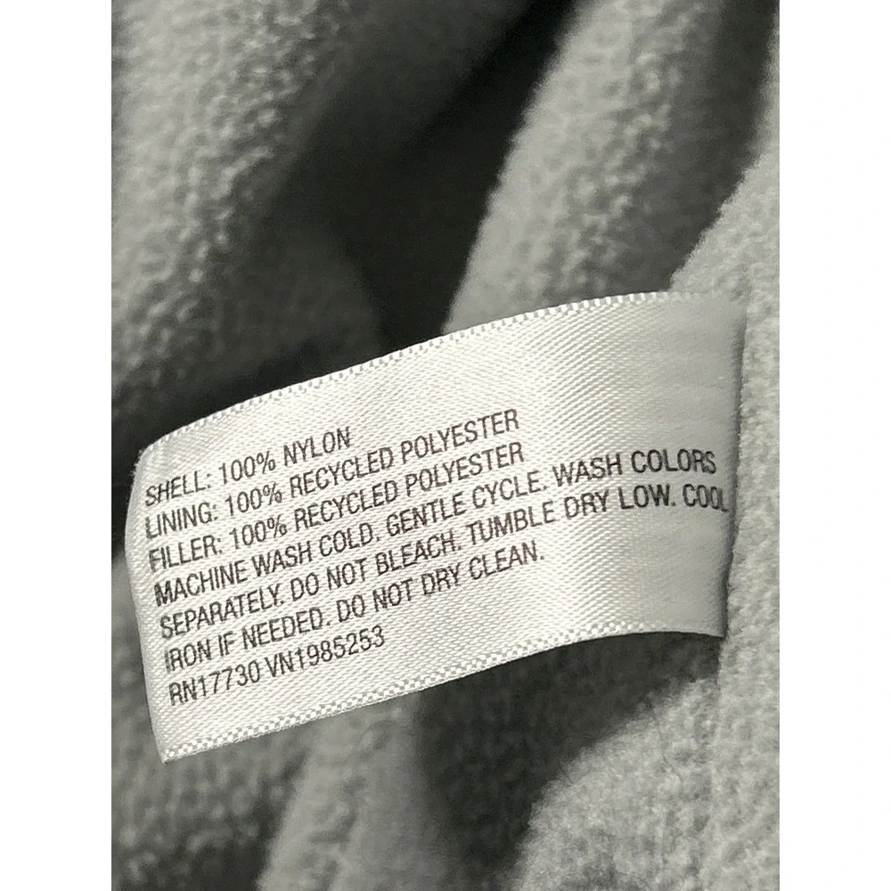 All in Motion Girls Puffer Jacket Metallic‎ Silver Water Wind Resistant Size S